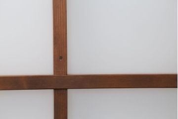 昭和レトロ すりガラス入りのシンプルなガラス戸(1)　(引き戸)