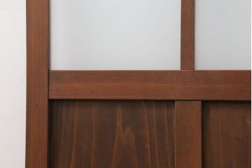 昭和レトロ すりガラス入りのシンプルなガラス戸(1)　(引き戸)