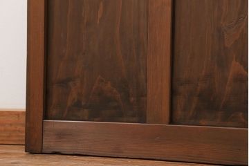 昭和レトロ すりガラス入りのシンプルなガラス戸(1)　(引き戸)