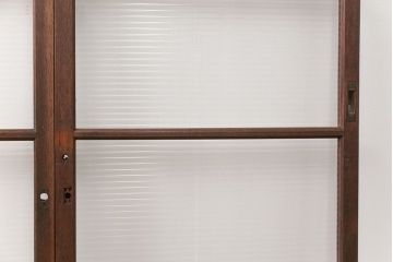 昭和レトロ モールガラス入りのシンプルなガラス戸　4枚セット　(引き戸)