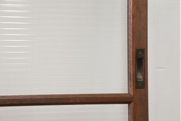 昭和レトロ モールガラス入りのシンプルなガラス戸　4枚セット　(引き戸)