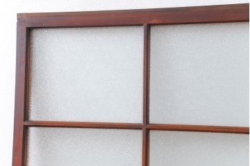 アンティーク ジャンク品　古い木のダイヤガラス引き戸