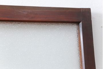 アンティーク ジャンク品　古い木のダイヤガラス引き戸