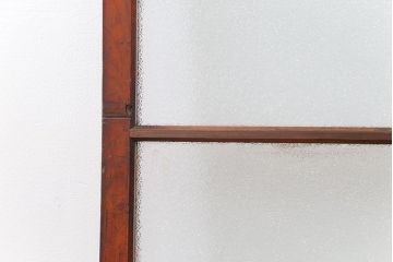 アンティーク ジャンク品　古い木のダイヤガラス引き戸