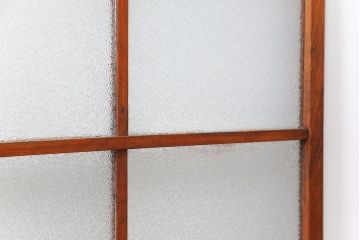 アンティーク ジャンク品　古い木のダイヤガラス引き戸