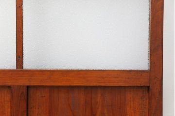 アンティーク ジャンク品　古い木のダイヤガラス引き戸
