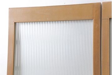 昭和レトロ 背の高いモールガラス引き戸　2枚セット　(ガラス戸)