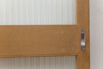 昭和レトロ 背の高いモールガラス引き戸　2枚セット　(ガラス戸)