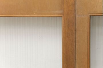 昭和レトロ 背の高いモールガラス引き戸　2枚セット　(ガラス戸)