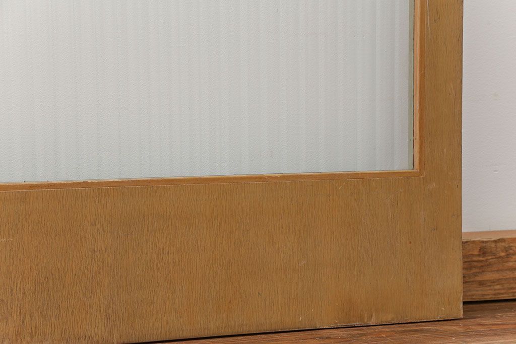 昭和レトロ 背の高いモールガラス引き戸　2枚セット　(ガラス戸)