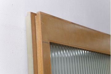 昭和レトロ 背の高いモールガラス引き戸　2枚セット　(ガラス戸)