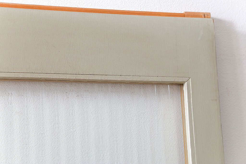 昭和レトロ 背の高いモールガラス引き戸　2枚セット　(ガラス戸)