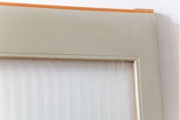 昭和レトロ 背の高いモールガラス引き戸　2枚セット　(ガラス戸)