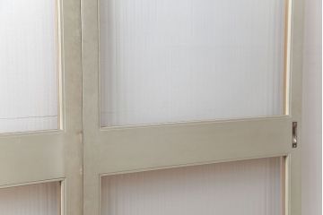 昭和レトロ 背の高いモールガラス引き戸　2枚セット　(ガラス戸)