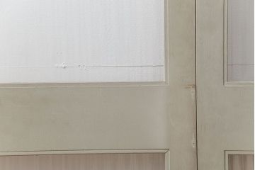 昭和レトロ 背の高いモールガラス引き戸　2枚セット　(ガラス戸)