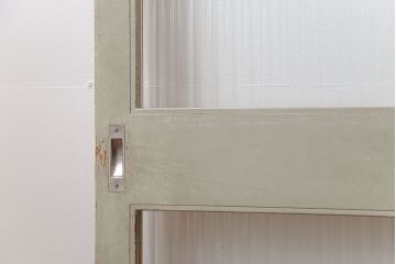 昭和レトロ 背の高いモールガラス引き戸　2枚セット　(ガラス戸)