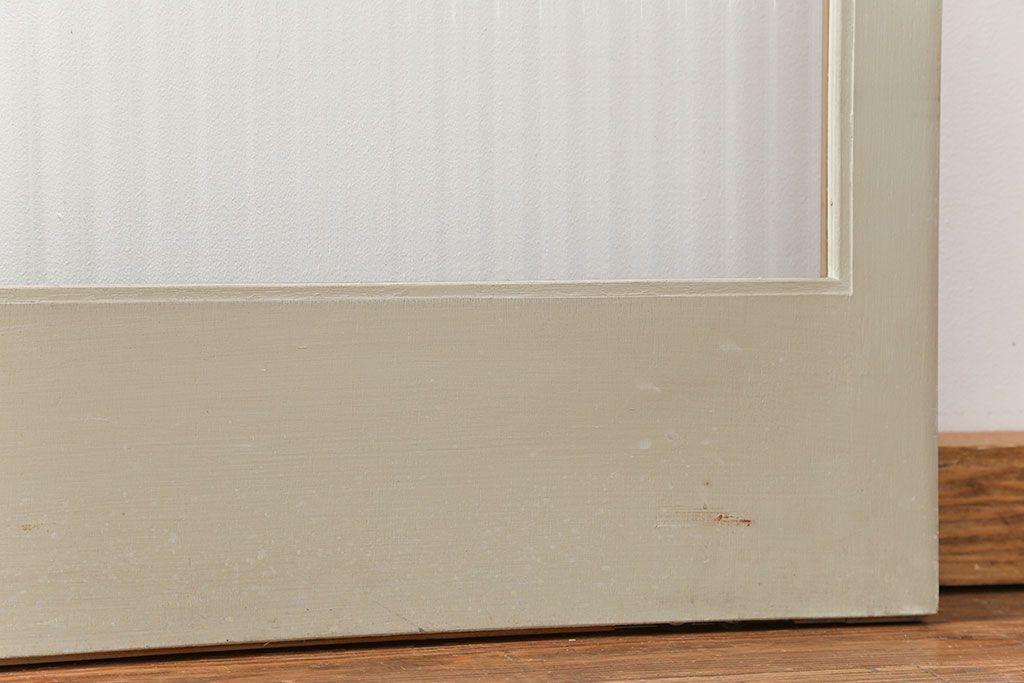 昭和レトロ 背の高いモールガラス引き戸　2枚セット　(ガラス戸)