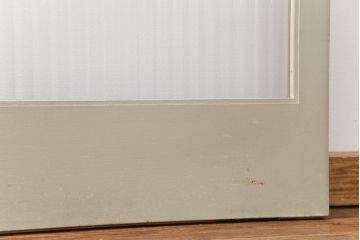 昭和レトロ 背の高いモールガラス引き戸　2枚セット　(ガラス戸)