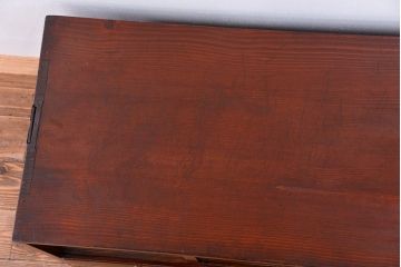 アンティーク家具　古民具・骨董 前面欅材 杢目の素晴らしい時代箪笥ローボード(収納棚)