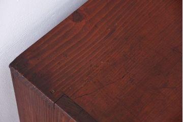 アンティーク家具　古民具・骨董 前面欅材 杢目の素晴らしい時代箪笥ローボード(収納棚)