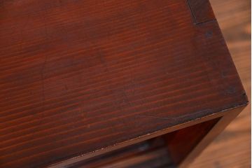 アンティーク家具　古民具・骨董 前面欅材 杢目の素晴らしい時代箪笥ローボード(収納棚)