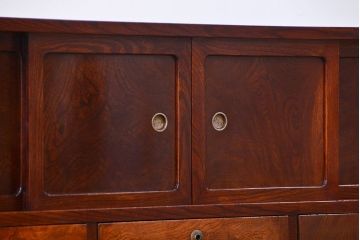 アンティーク家具　古民具・骨董 前面欅材 杢目の素晴らしい時代箪笥ローボード(収納棚)