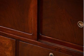 アンティーク家具　古民具・骨董 前面欅材 杢目の素晴らしい時代箪笥ローボード(収納棚)