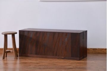 アンティーク家具　古民具・骨董 前面欅材 杢目の素晴らしい時代箪笥ローボード(収納棚)