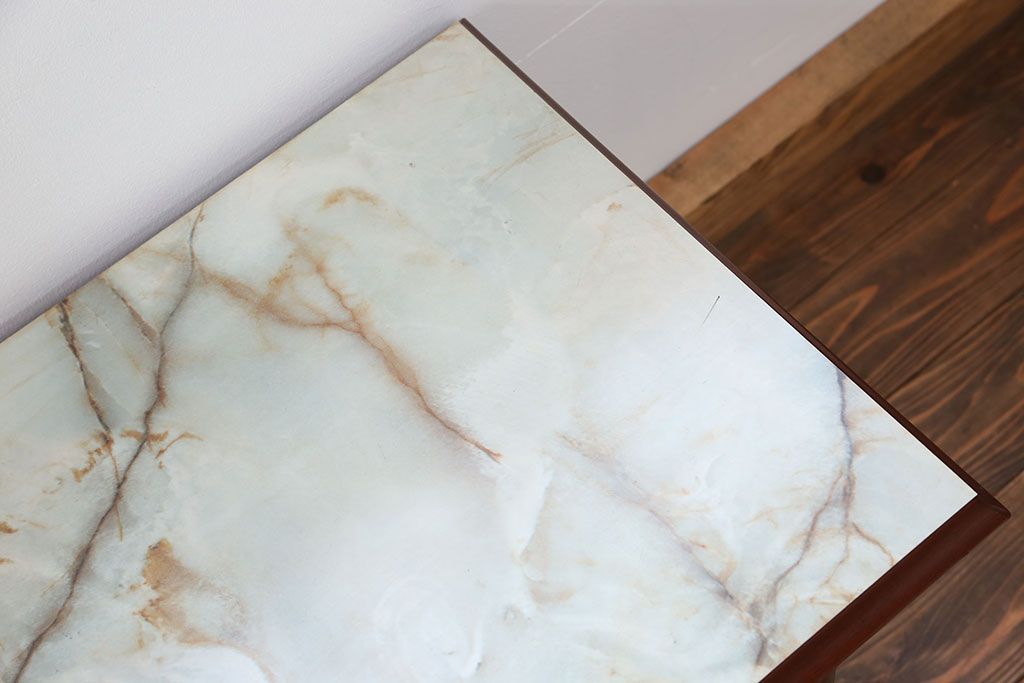 レトロ家具　昭和レトロ 1970年代 大理石風センターテーブル(机)