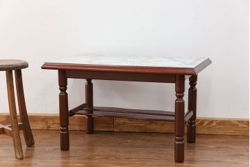 レトロ家具　昭和レトロ 1970年代 大理石風センターテーブル(机)