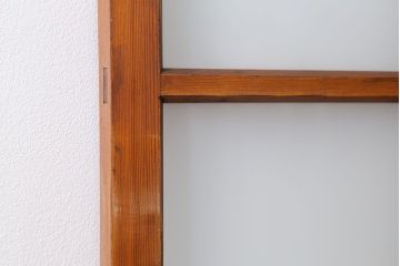 昭和レトロ すりガラス入りのシンプルなガラス戸(2)　(引き戸)