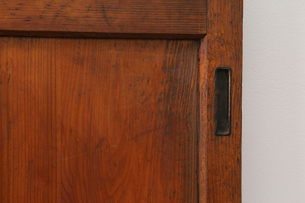 昭和レトロ すりガラス入りのシンプルなガラス戸(2)　(引き戸)