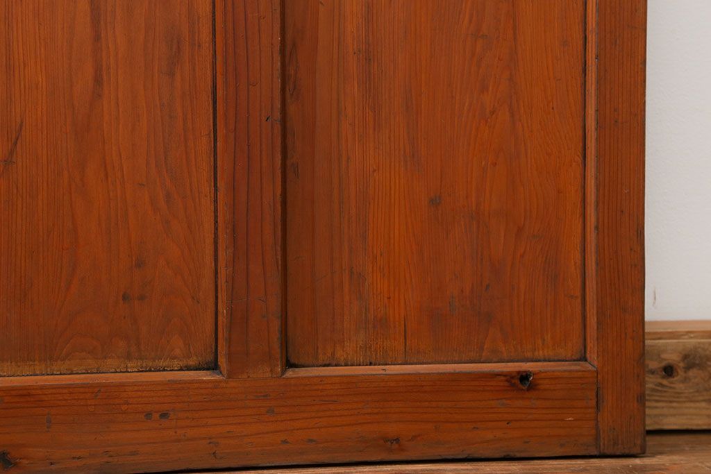 昭和レトロ すりガラス入りのシンプルなガラス戸(2)　(引き戸)