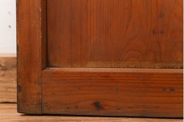 昭和レトロ すりガラス入りのシンプルなガラス戸(2)　(引き戸)