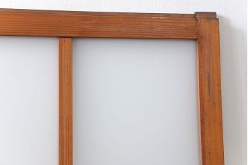 昭和レトロ すりガラス入りのシンプルなガラス戸(2)　(引き戸)