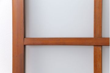 昭和レトロ すりガラス入りのシンプルなガラス戸(2)　(引き戸)