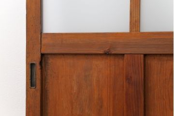 昭和レトロ すりガラス入りのシンプルなガラス戸(2)　(引き戸)