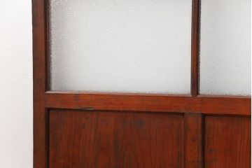 アンティーク ジャンク品　古い木のダイヤガラス引き戸1枚　(2)(ガラス戸)