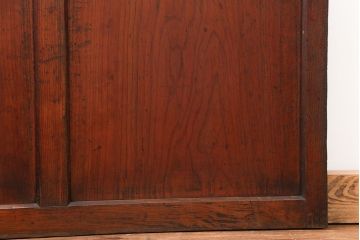 アンティーク ジャンク品　古い木のダイヤガラス引き戸1枚　(2)(ガラス戸)