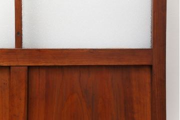 アンティーク ジャンク品　古い木のダイヤガラス引き戸1枚　(2)(ガラス戸)