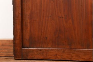 アンティーク ジャンク品　古い木のダイヤガラス引き戸1枚　(2)(ガラス戸)