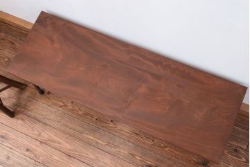 アンティーク家具　アンティーク 天板一枚板　使い込まれた古材天板の鉄脚センターテーブル(8)