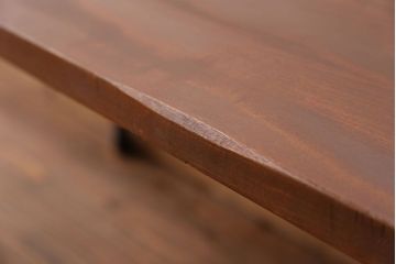 アンティーク家具　アンティーク 天板一枚板　使い込まれた古材天板の鉄脚センターテーブル(8)