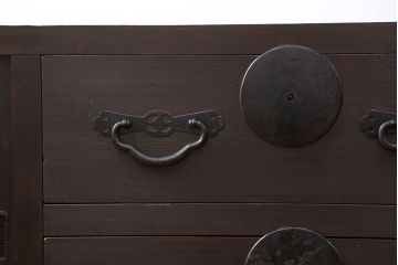 アンティーク家具　古民具・骨董 シックな収納箪笥サイドボード(水屋箪笥、帳場箪笥)