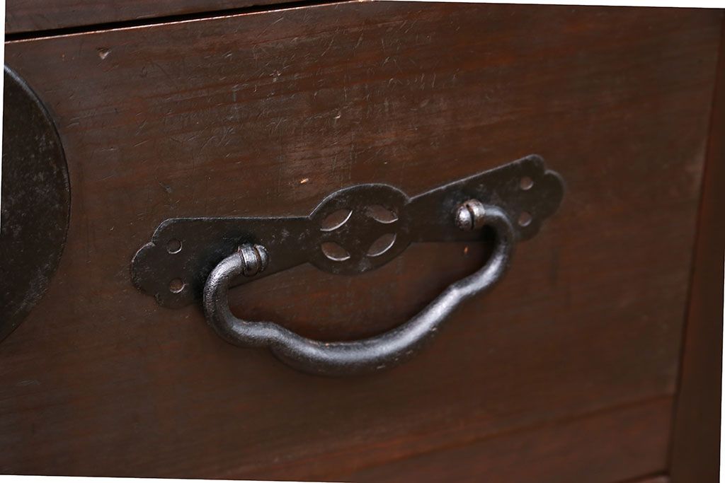 アンティーク家具　古民具・骨董 シックな収納箪笥サイドボード(水屋箪笥、帳場箪笥)