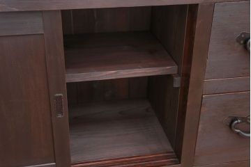 アンティーク家具　古民具・骨董 シックな収納箪笥サイドボード(水屋箪笥、帳場箪笥)