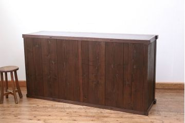 アンティーク家具　古民具・骨董 シックな収納箪笥サイドボード(水屋箪笥、帳場箪笥)