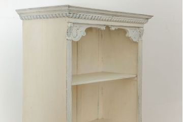 アンティーク家具　フランスアンティーク シャビーなペイントのフレンチキャビネット(2)(収納棚、飾り棚)