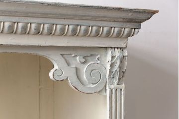 アンティーク家具　フランスアンティーク シャビーなペイントのフレンチキャビネット(2)(収納棚、飾り棚)