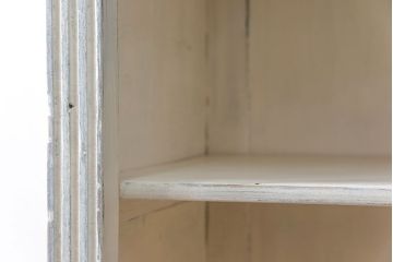 アンティーク家具　フランスアンティーク シャビーなペイントのフレンチキャビネット(2)(収納棚、飾り棚)